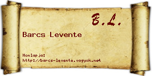 Barcs Levente névjegykártya